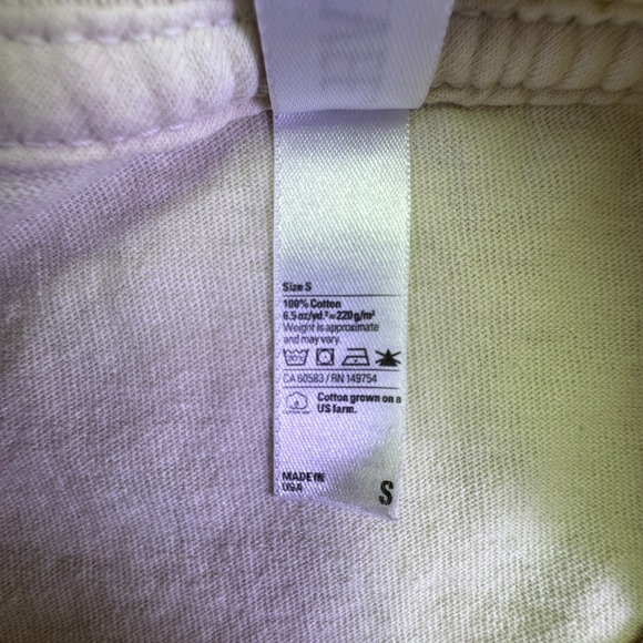 Pebby Forevee Shirt Women's Small Lovely As F!%* Graphic Cream Raw Hem Funny - Picture 5 of 8